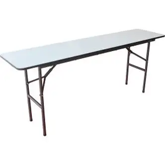Interion Folding Wood Seminar Table, 72"W x 18"L, Gray