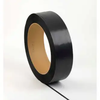 Global Industrial Polypropylene Strapping, 1/2"W x 7200'L x 0.025" Thick, 16" x 6" Core, Black