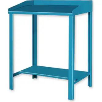 Global Industrial Shop Desk, Sloped Surface W/ Lip, 36"W x 30"D, Blue
