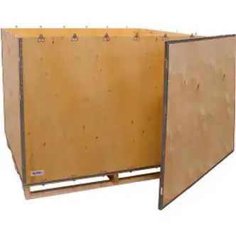 Global Industrial 6 Panel Shipping Crate w/ Lid & Pallet, 60"L x 48"W x 48"H