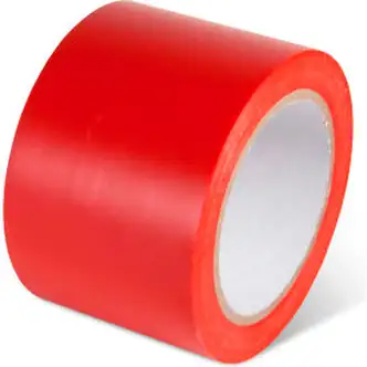 Global Industrial Safety Tape, 3"W x 108'L, 5 Mil, Red, 1 Roll