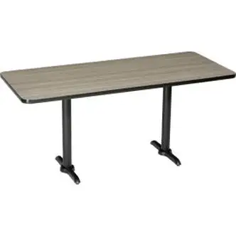 Interion Counter Height Restaurant Table, 72"L x 30"W, Charcoal