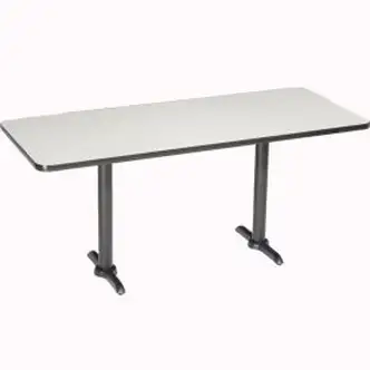 Interion Counter Height Restaurant Table, 60"L x 30"W, Gray