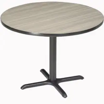 Interion 36" Round Counter Height Restaurant Table, Charcoal