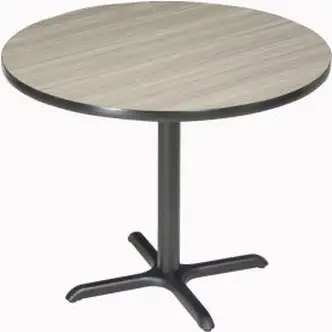 Interion 42" Round Bar Height Restaurant Table, Charcoal