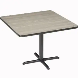 Interion 42" Square Counter Height Restaurant Table, Charcoal