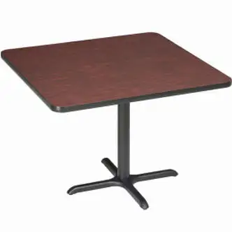 Interion 36" Square Counter Height Restaurant Table, Mahogany