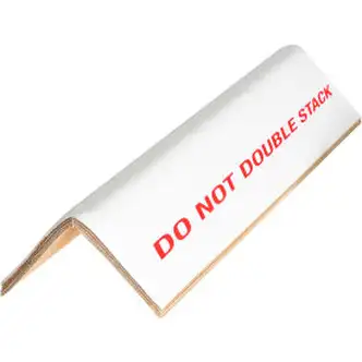 Global Industrial "Do Not Stack" Edge Protectors, 2"W x 2"D x 36"L, .16" Thick, White