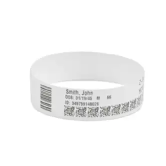 Zebra DT Wristband, Polypropylene (0.75" x 11") (1" Core)