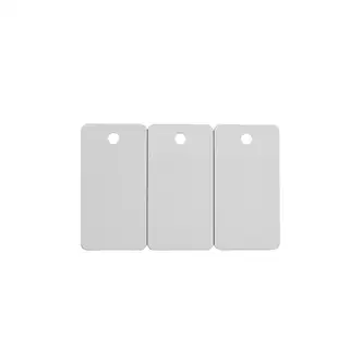 Zebra White PVC Cards (30 mil) (3-Up Breakaway Key Tags) (500 cards)