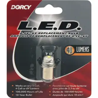 Dorcy 4.5V to 6V LED Replacement Flashlight Bulb