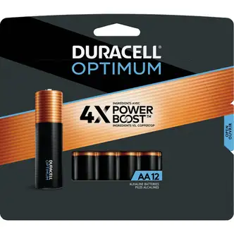 Duracell Optimum AA Alkaline Battery (12-Pack)