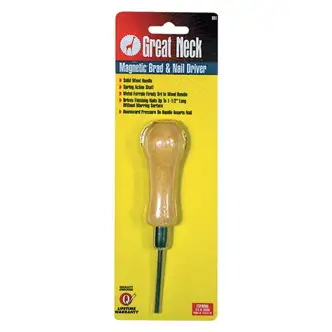 Great Neck Brad and Nail Driver with Wood Handle