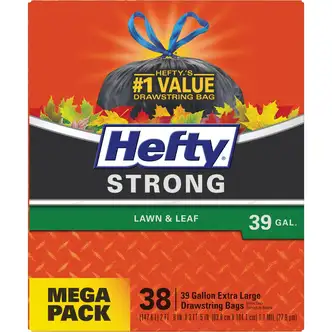 Hefty Strong 39 Gal. Black Lawn & Leaf Bag (38-Count)