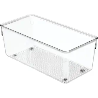 iDesign Linus 4 In. W. x 8 In. L. x 3 In. D. Clear Drawer Organizer Tray