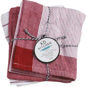 Kay Dee Designs Samba Red Tea Towel (3-Pack)