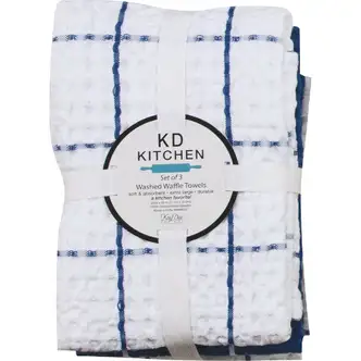 Kay Dee Designs True Blue Waffle Kitchen Towel (3-Pack)