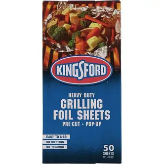 Kingsford 14 In. x 10.25 In Heavy-Duty Pop-Up Grilling Foil Sheet (50-Count)