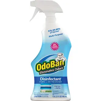 OdoBan 32 Oz. Fresh Linen Multi-Purpose Fabric & Air Freshener Disinfectant Spray