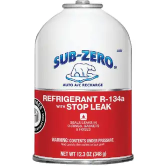 Quest Sub-Zero 12 Oz. R-134a Refrigerant with Stop Leak