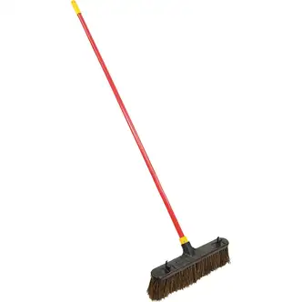 Quickie Bulldozer 18 In. Rough Surface Push Broom with 60 In. Handle