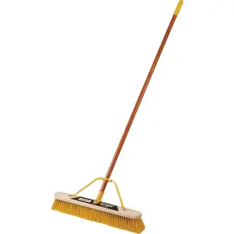 Quickie JobSite 24 In. Multi-Surface Push Broom with Scraper