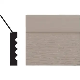 Royal Thermo Stop 2 In. W. x 7/16 In. H. x 7 Ft. L. Sandstone PVC Weatherstrip Garage Door Stop