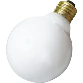 Satco 25W Frosted Soft White Medium Base G25 Incandescent Globe Light Bulb 