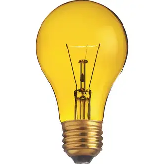 Satco 25W Transparent Yellow Medium A19 Incandescent Party Light Bulb 