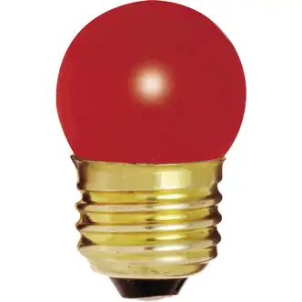 Satco 7.5W Red Medium Base S11 Incandescent Light Bulb