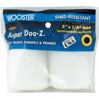 Wooster Trim 3 In. x 3/8 In. Woven Fabric Roller Cover (2-Pack)