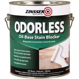 Zinsser Odorless Oil-Based Interior Stain Blocker, White, 1 Gal.