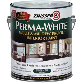 Zinsser Perma-White White-Tintable Eggshell Gallon Mildew Paint