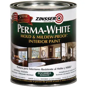 Zinsser Perma-White White-Tintable Eggshell Quart Mildew Paint