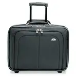 Mobile Office Rolling Notebook Case, Fits Devices Up to 15.6", Ballistic Nylon, 17.5 x 9 x 14, Black