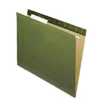 Reinforced Hanging File Folders with Printable Tab Inserts, Letter Size, 1/3-Cut Tabs, Standard Green, 25/Box