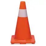 Traffic Cone, 10 x 10 x 18, Orange/Silver