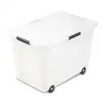 Rolling 15-Gal. Storage Box, Letter/Legal Files, 23.75" x 15.75" x 15.75", Clear