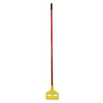 Invader Fiberglass Side-Gate Wet-Mop Handle, 60", Red/Yellow