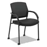 Lota Series Guest Side Chair, 23" x 24.75" x 34.5", Black Seat, Black Back, Black Base