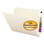 Heavyweight Manila End Tab Folders, 9.5" High Front, Reinforced Straight Tabs, Legal Size, 0.75" Expansion, Manila, 100/Box