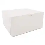 White One-Piece Non-Window Bakery Boxes, 12 x 12 x 6, White, Paper, 50/Carton