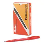 Sign Pen Fine Point Color Marker, Extra-Fine Bullet Tip, Red, Dozen