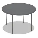 IndestrucTable Classic Folding Table, Round, 48" x 29", Charcoal