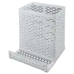 Urban Collection Punched Metal Pencil Cup/Cell Phone Stand, Perforated Steel, 3.5 x 3.5, White