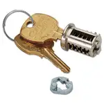 Replacement Removable Lock Core Kit for HON Locking File Cabinets and Pedestals, Brushed Chrome