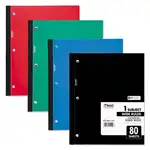 Wireless Neatbook Notebook, 1-Subject, Wide/Legal Rule, Randomly Assorted Cover Color, (80) 10.5 x 8 Sheets