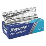 Pop-Up Interfolded Aluminum Foil Sheets, 12 x 10.75, Silver, 500/Box