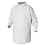 A40 Liquid and Particle Protection Lab Coats, 2X-Large, White, 30/Carton