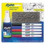 Low-Odor Dry Erase Marker Starter Set, Extra-Fine Bullet Tip, Assorted Colors, 5/Set